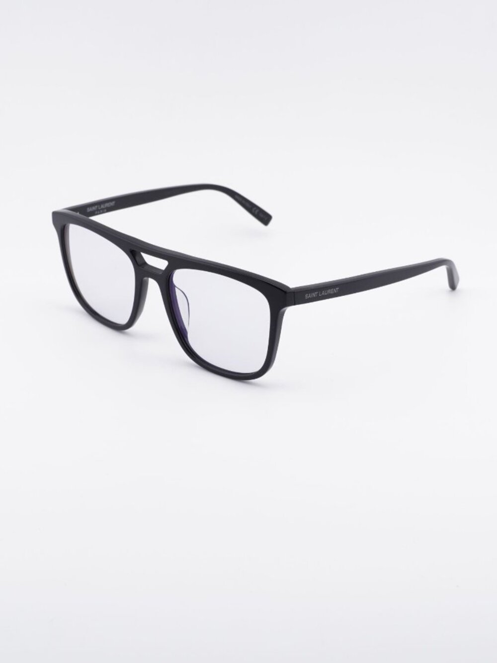 Saint Laurent SL455 005 Sunglasses Black Square Frame, Grey Photochromic Lenses